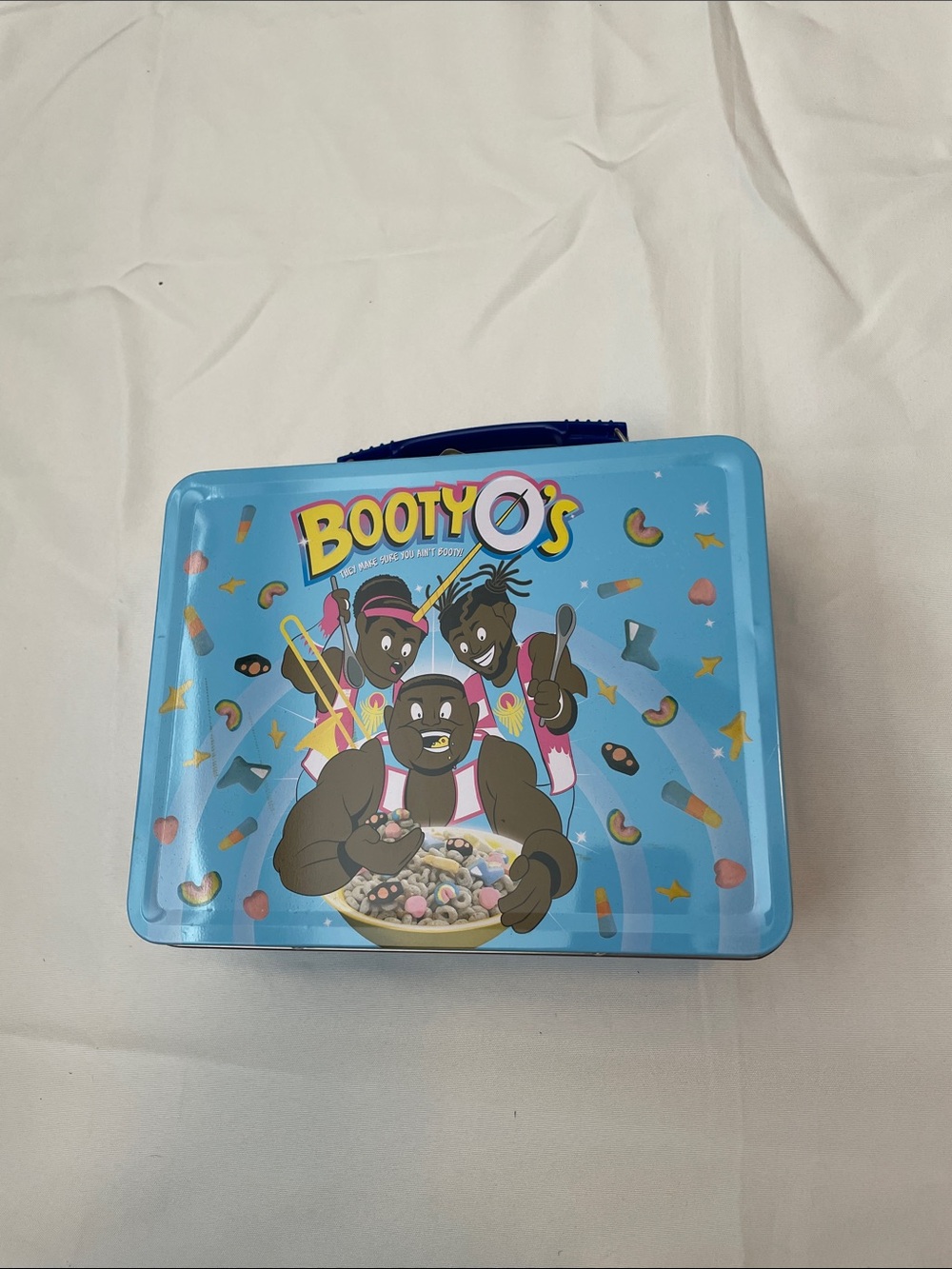 WWE Booty O's Blue Kids Lunchbox with Cereal Characters
